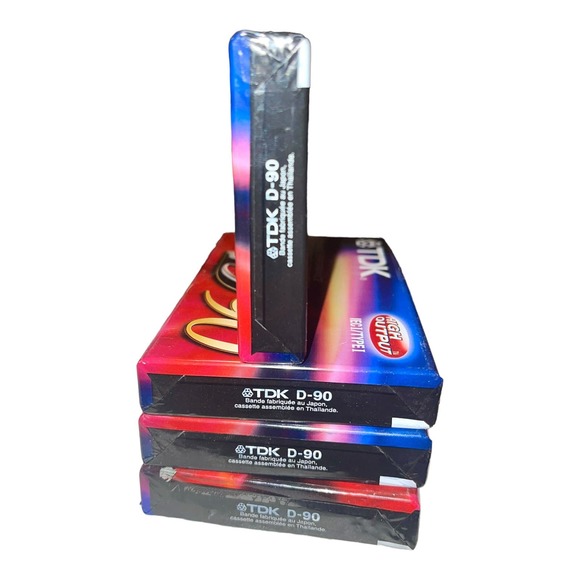 Set of 4 TDK D 90 Blank Audio Cassette Tape High Output Normal Bias - Picture 3 of 4